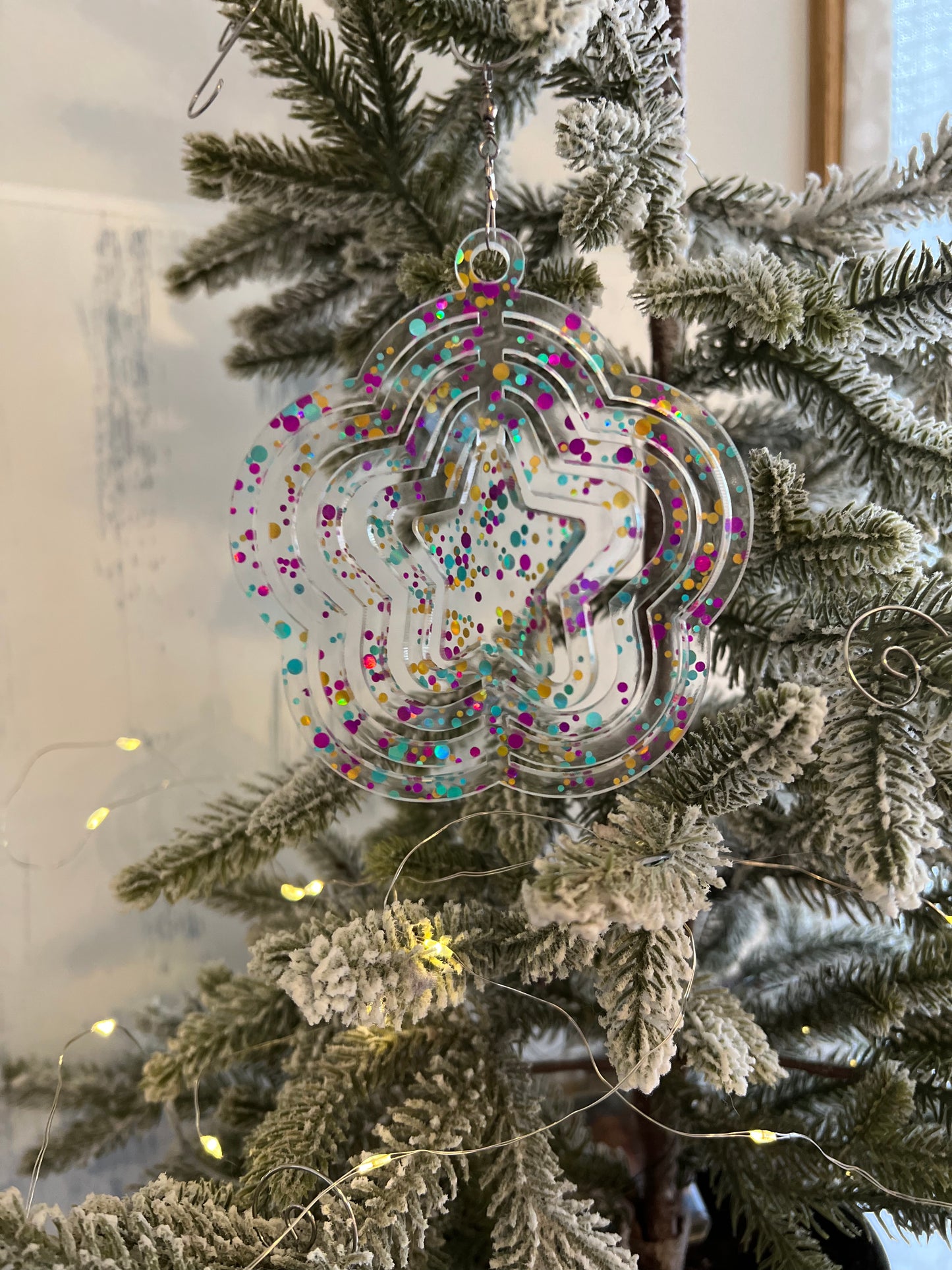 Star Acrylic Spinner Ornament / Suncatcher