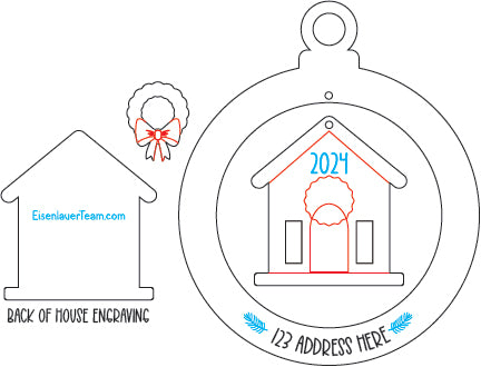 Custom Engraved Laser Cut Ornaments - Eisenlauer Team