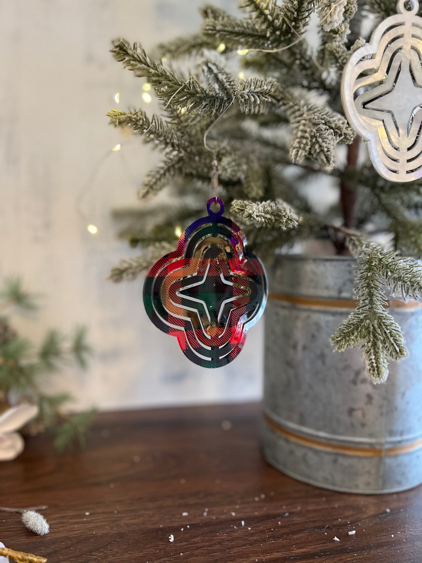 Diamond Star Acrylic Spinner Ornament / Suncatcher