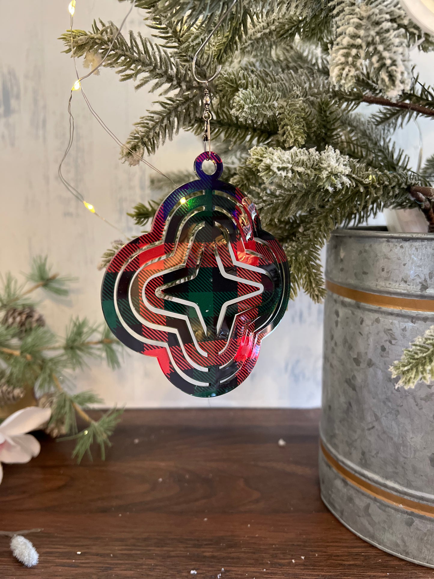 Diamond Star Acrylic Spinner Ornament / Suncatcher