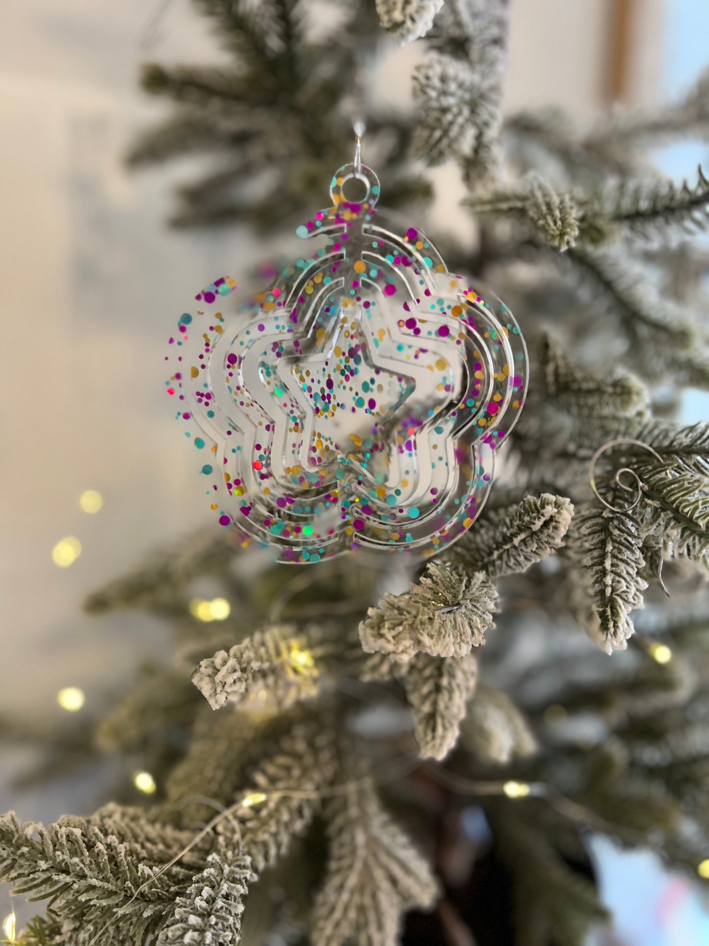 Star Acrylic Spinner Ornament / Suncatcher