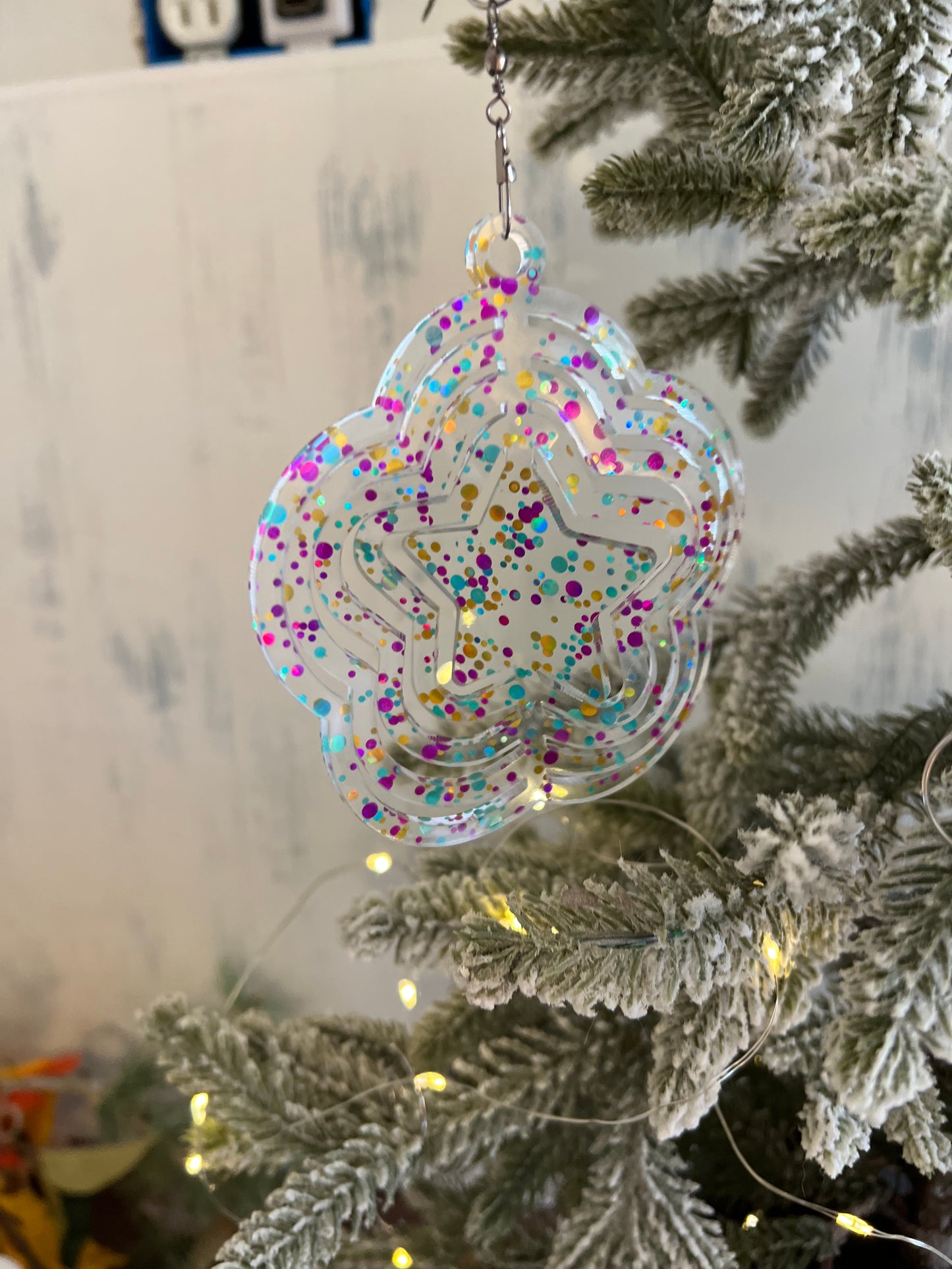 Star Acrylic Spinner Ornament / Suncatcher