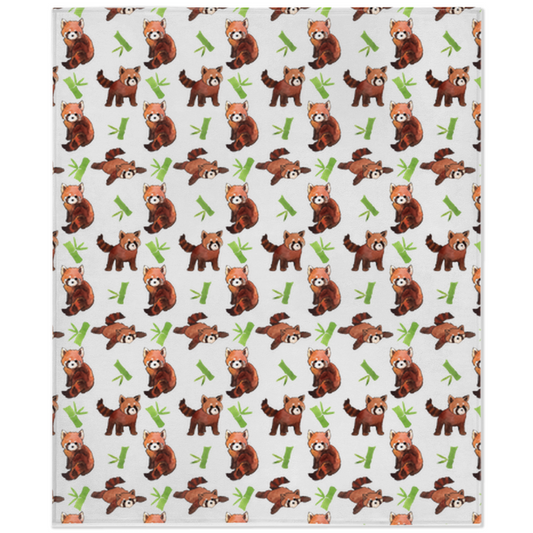 Red Panda Soft Minky Blankets, Nursery, Baby, Zoo Animal