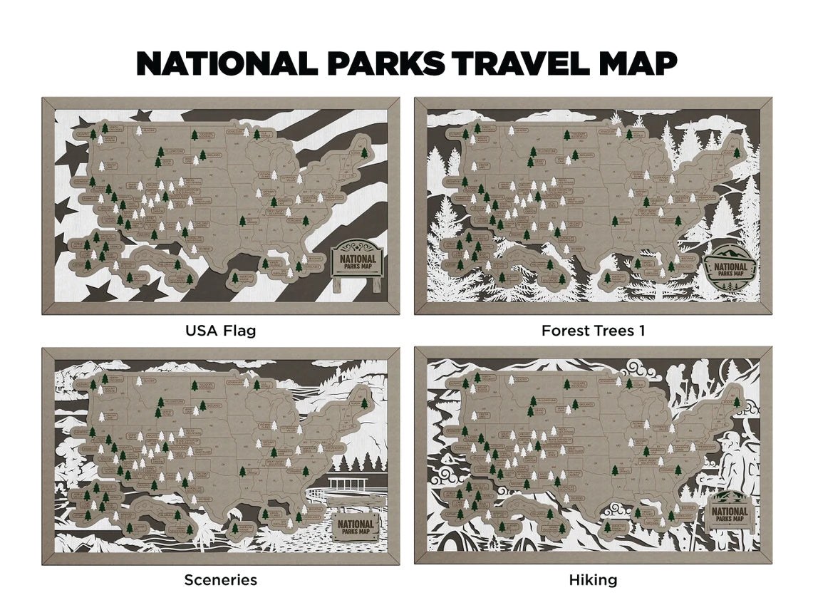 National Parks Travel Map