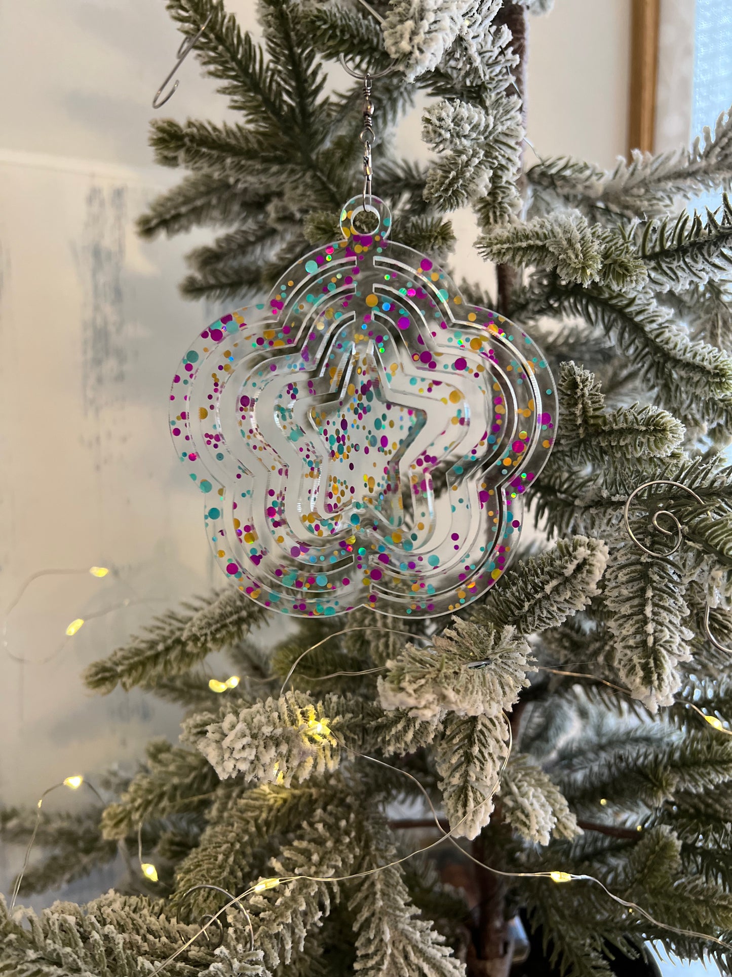 Star Acrylic Spinner Ornament / Suncatcher