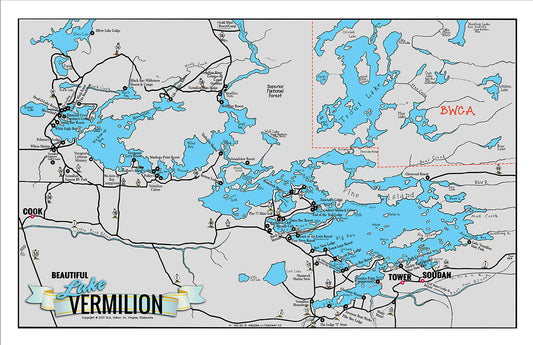 Custom Lake Map - Lake Vermilion Minnesota