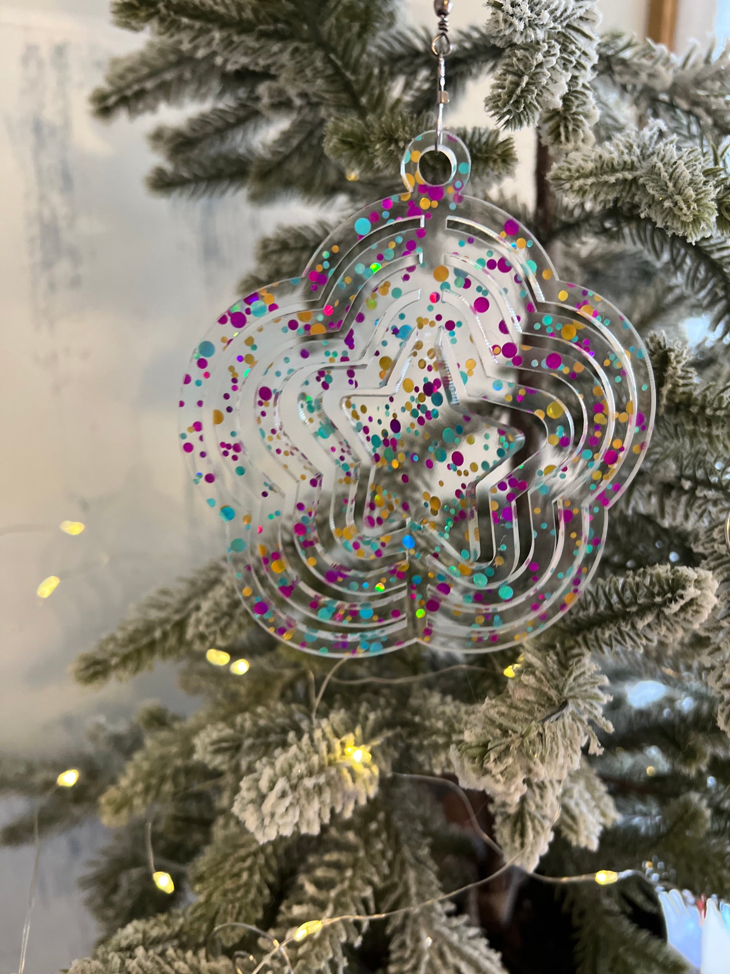 Star Acrylic Spinner Ornament / Suncatcher
