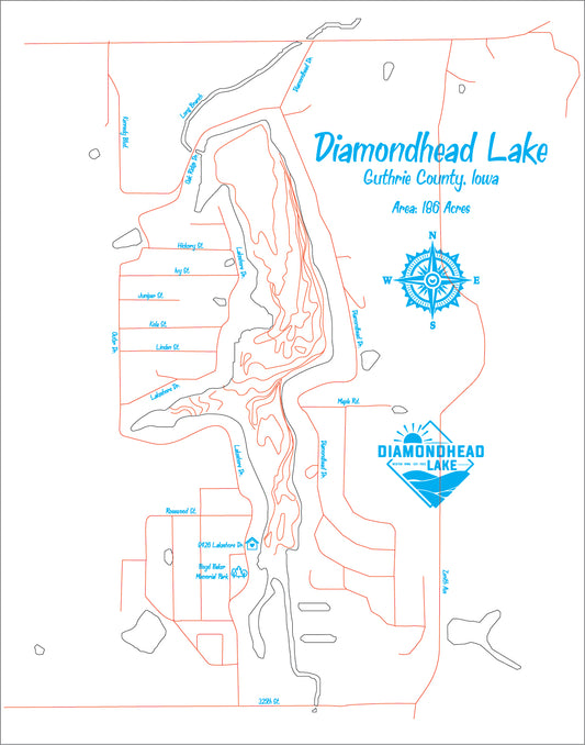 Custom Lake Map - Diamondhead Lake