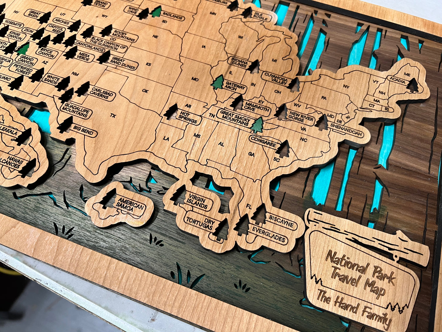National Parks Travel Map