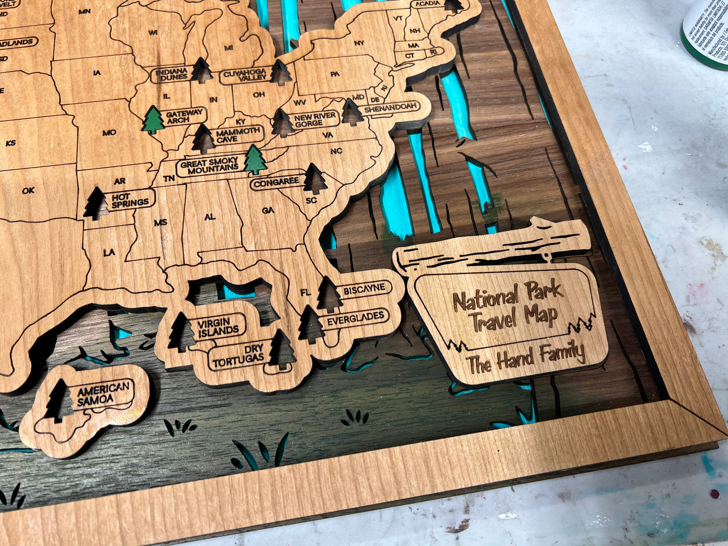 National Parks Travel Map