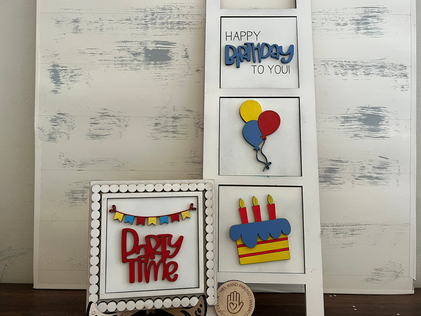 Birthday Leaning Ladder Interchangeable Sign Tiles