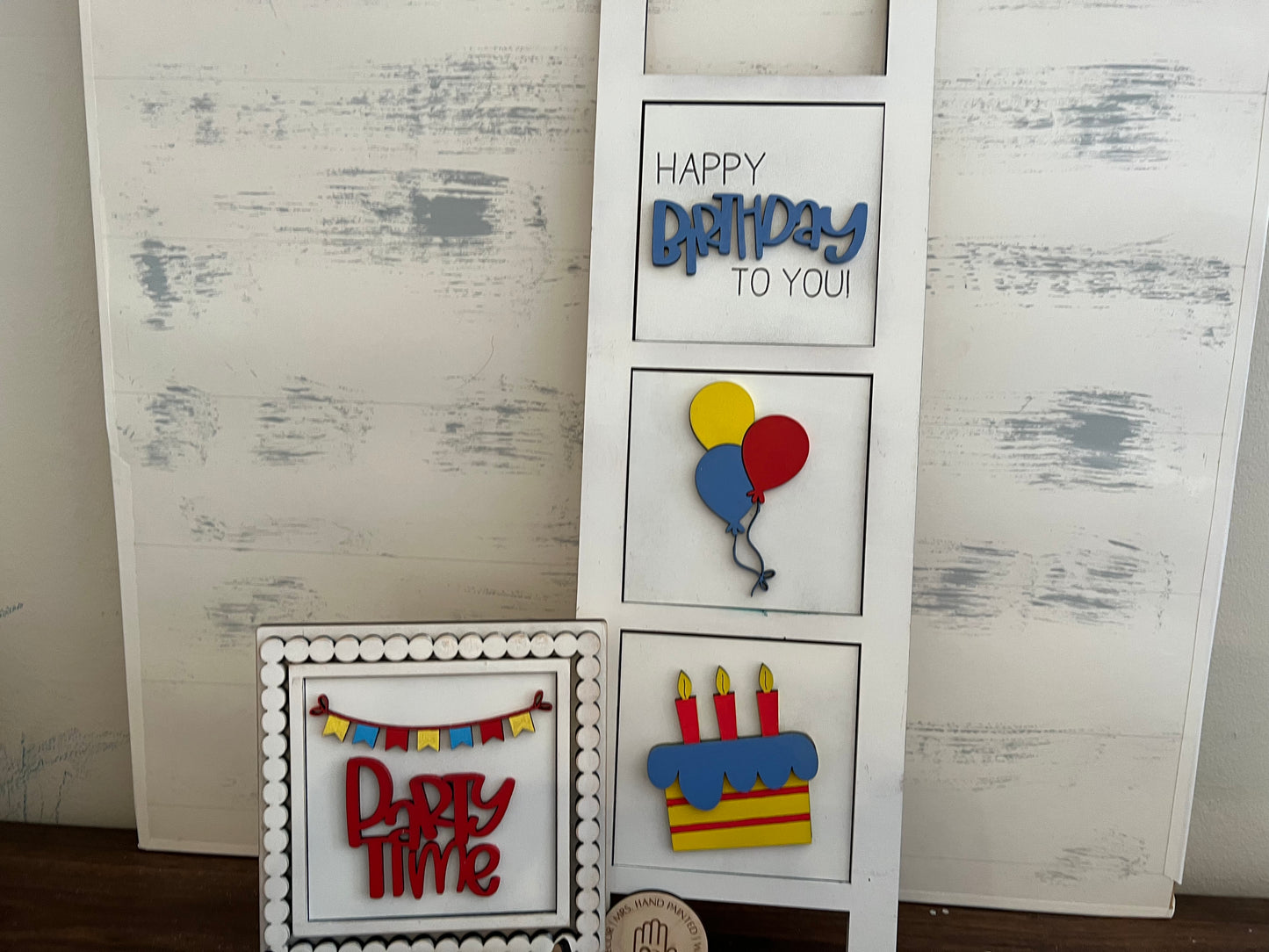 Birthday Leaning Ladder Interchangeable Sign Tiles