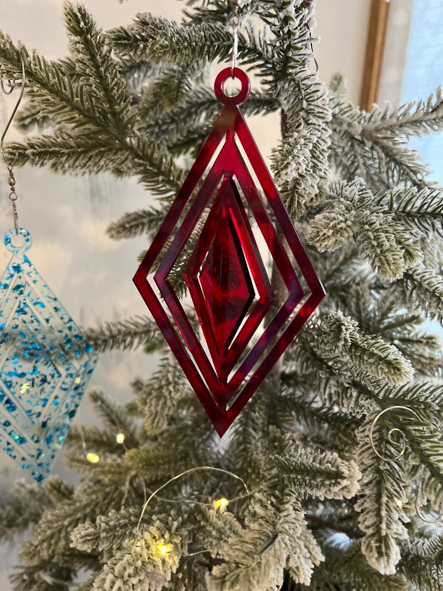 Laser Cut File - Acrylic Spinner Ornaments - Digital Download