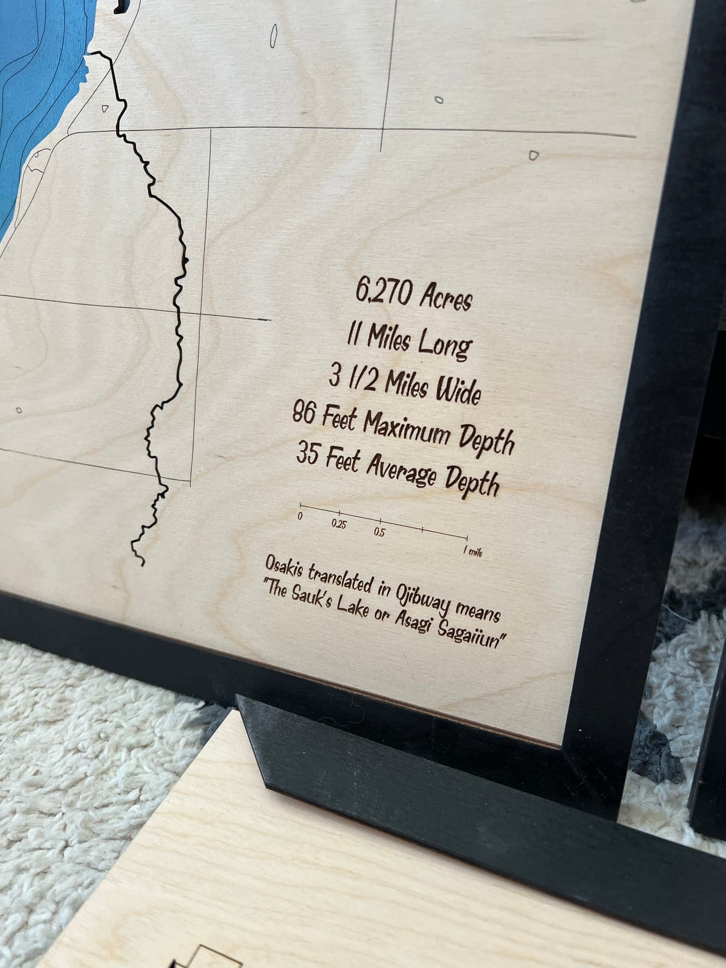 Lake Osakis Minnesota - Laser Engraved Map File