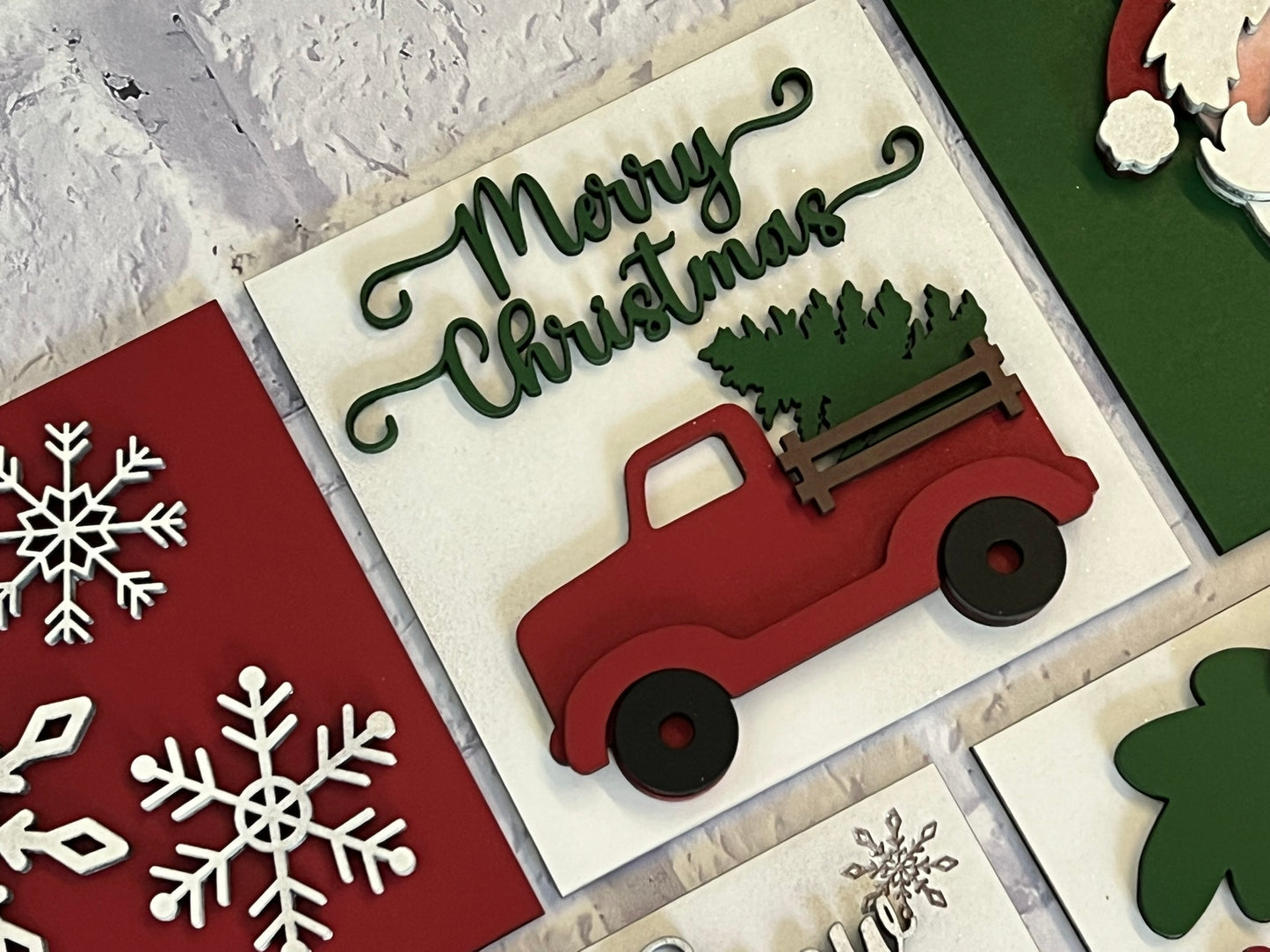 Country Christmas Sign Tiles