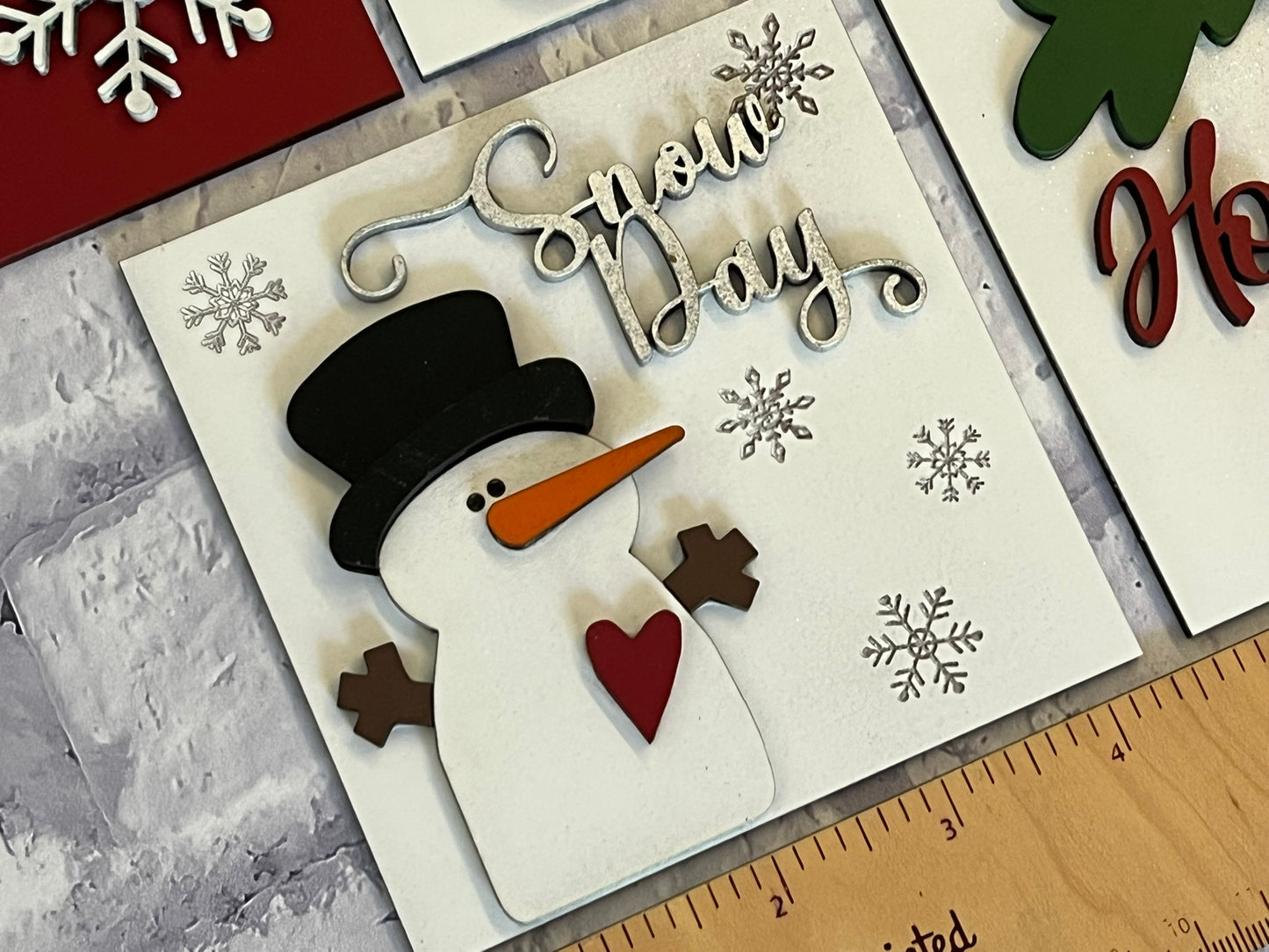 Country Christmas Sign Tiles