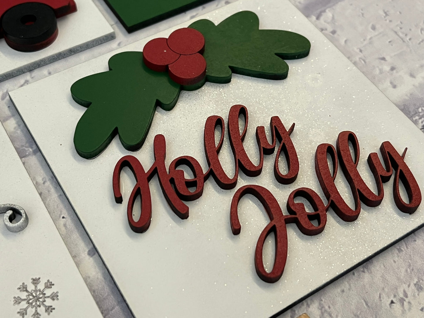 Country Christmas Sign Tiles