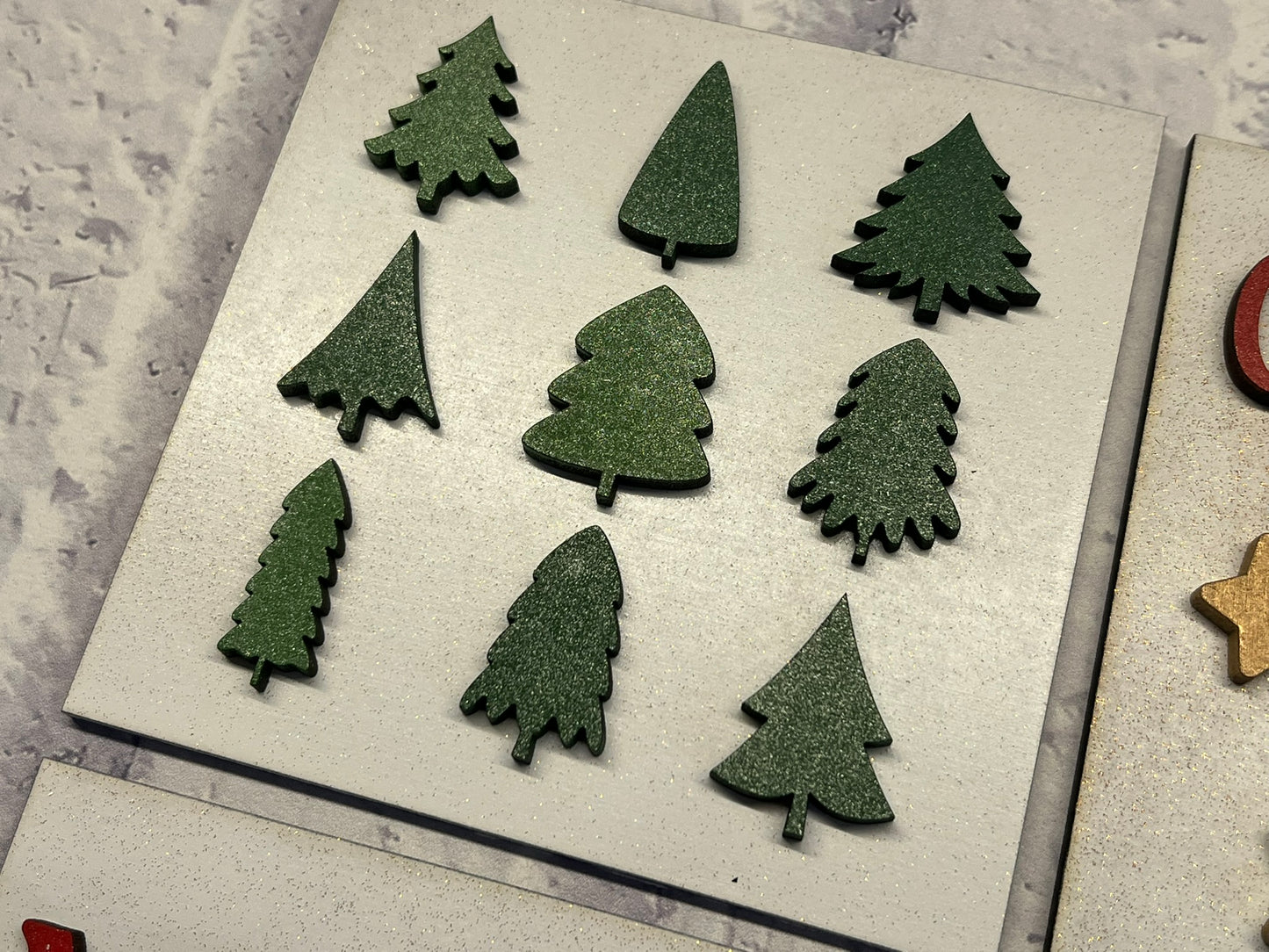 Bright Trees Christmas Sign Tiles