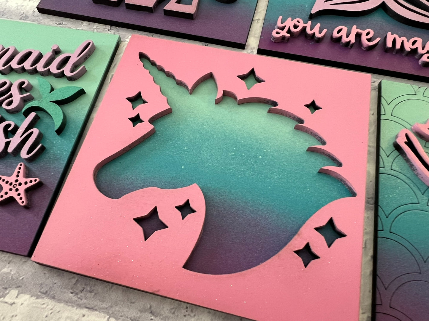 Mermaid & Unicorn Tiles