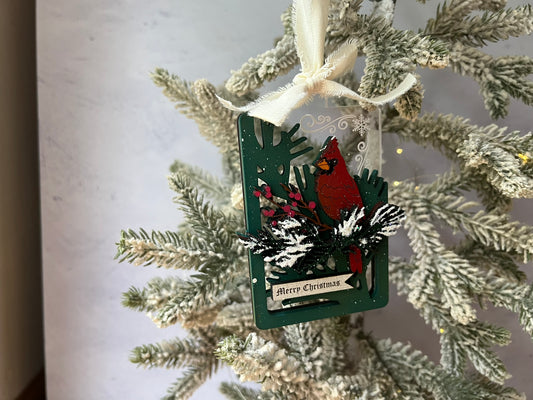Cardinal Gift Card Holder Ornament