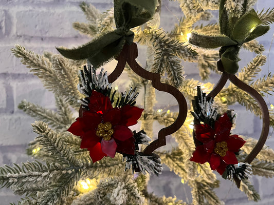 Poinsettia Ornaments