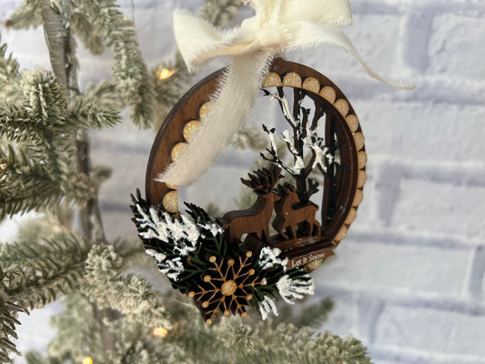 Reindeer Vignette Ornament