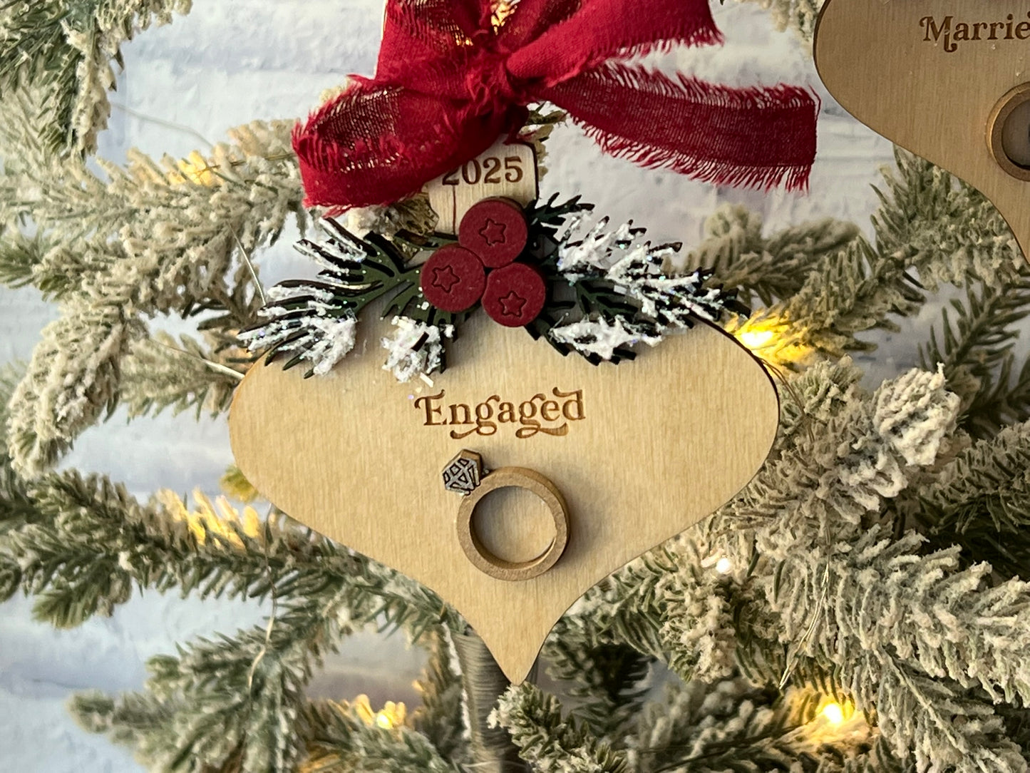 Wedding Ring Christmas Ornaments