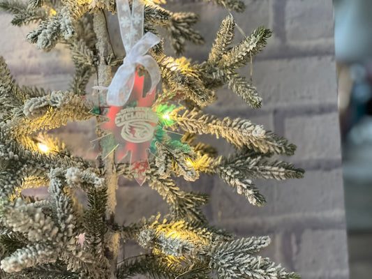 Iridescent Iowa State Snowflake Ornament