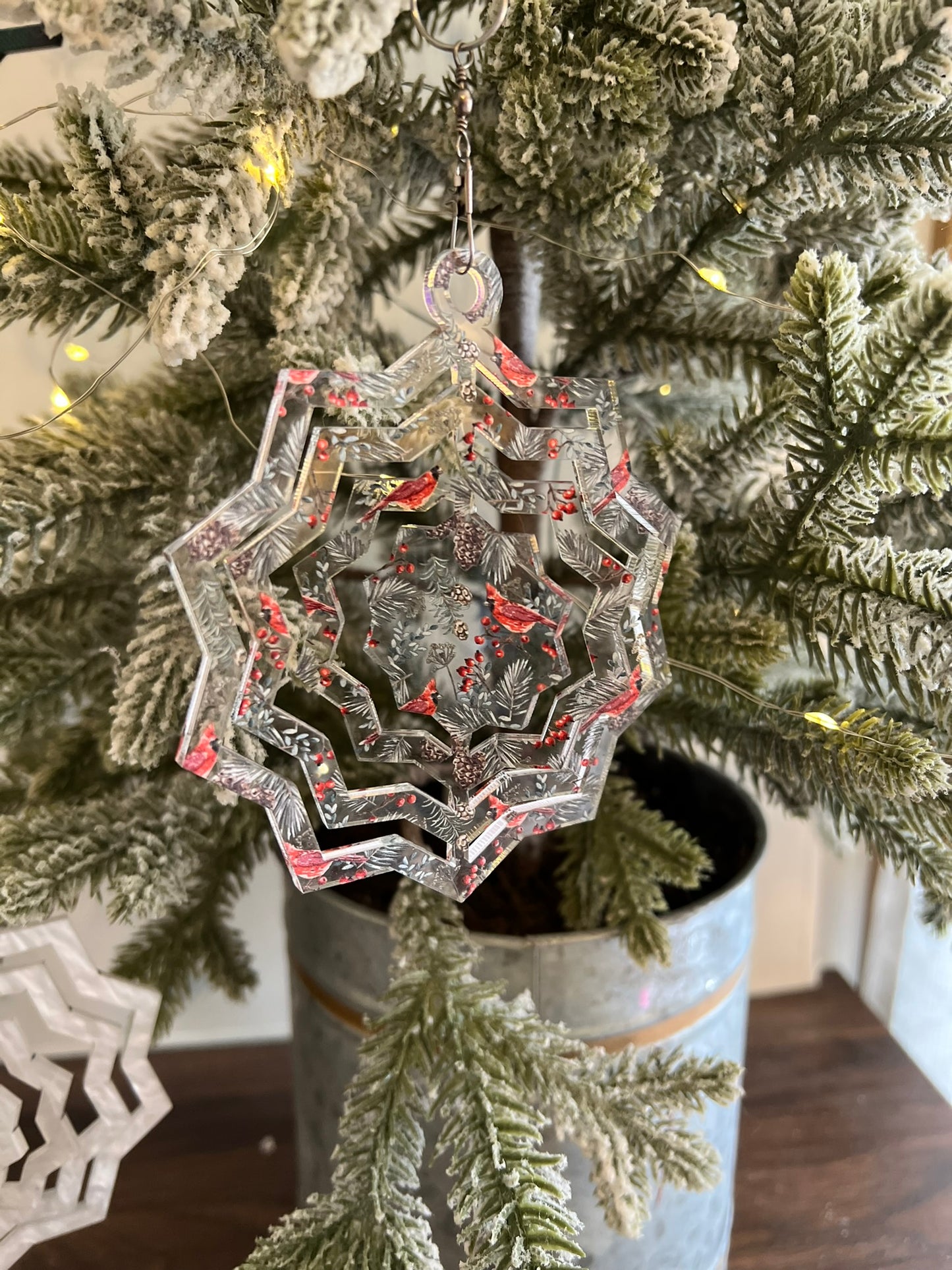 Laser Cut File - Acrylic Spinner Ornaments - Digital Download