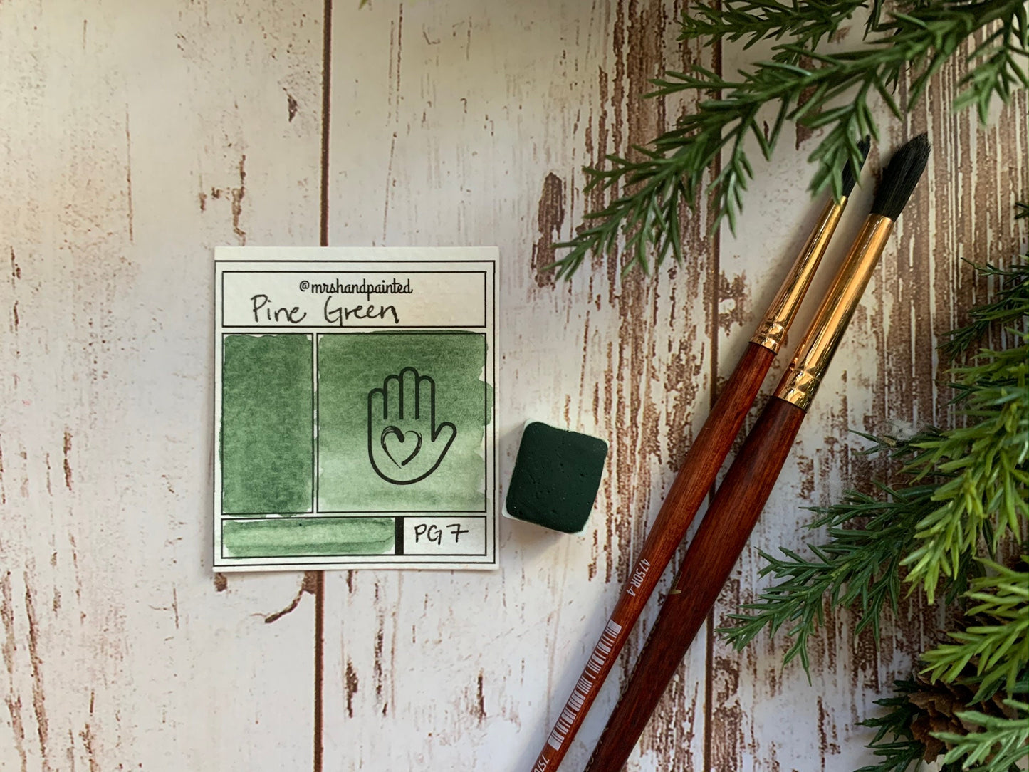 Handmade Watercolor Paints - PINE GREEN