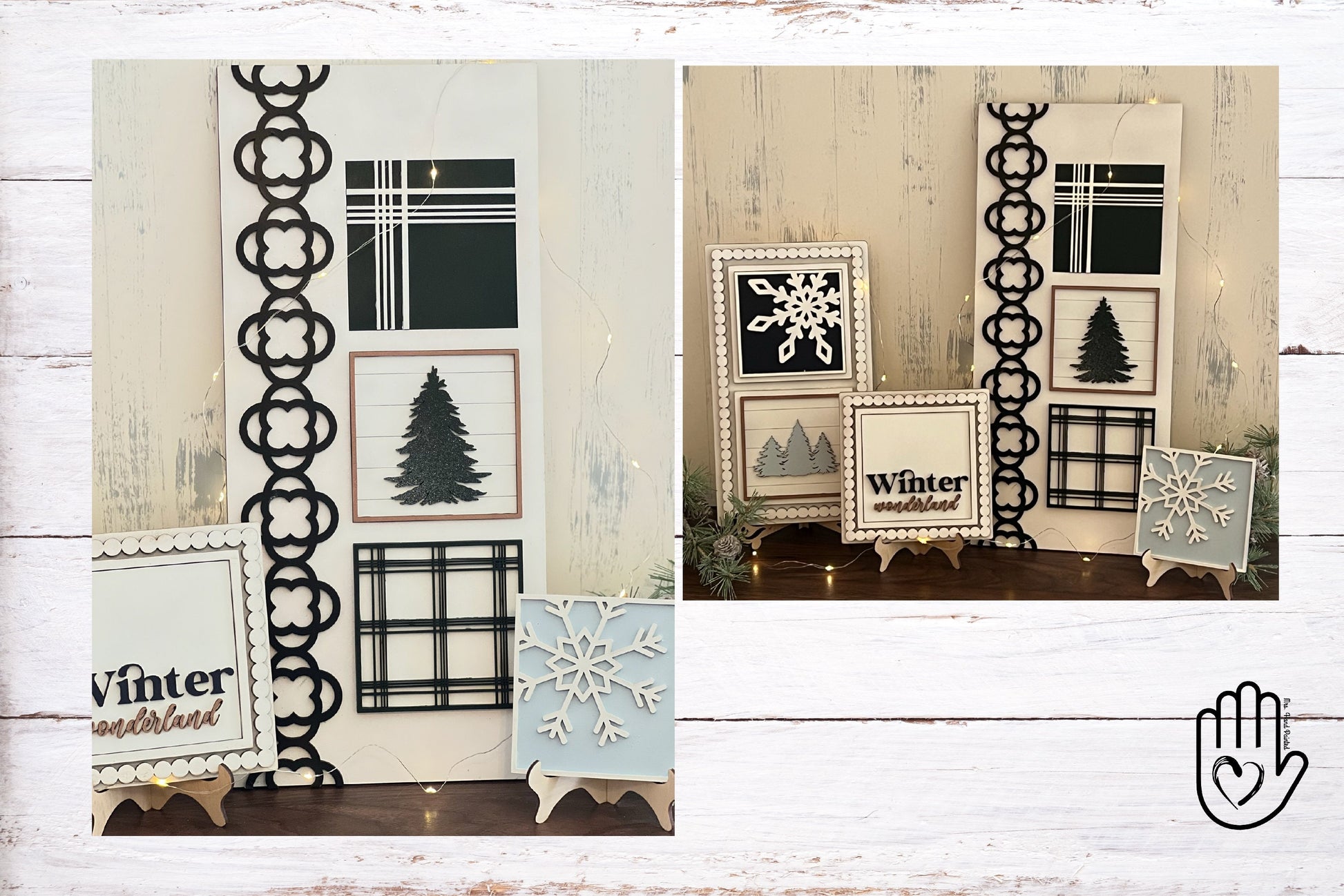 Winter Wonderland Leaning Ladder Interchangeable Sign Tiles