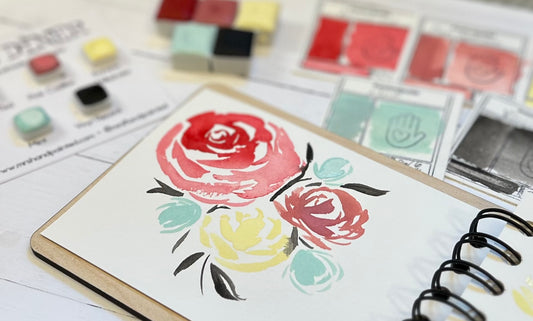 Handmade Watercolor Paints Set - 50's DINER