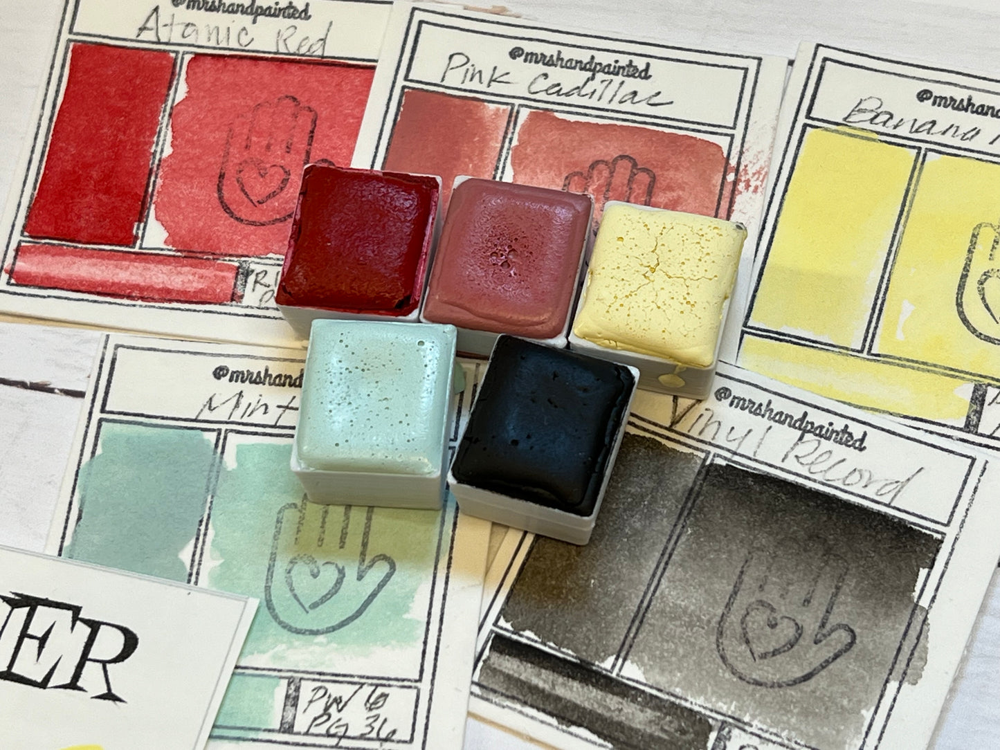Handmade Watercolor Paints Set - 50's DINER