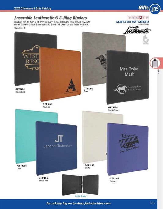 Custom Listing: KM Builders Custom Engraved Leatherette 3 Ring Binder