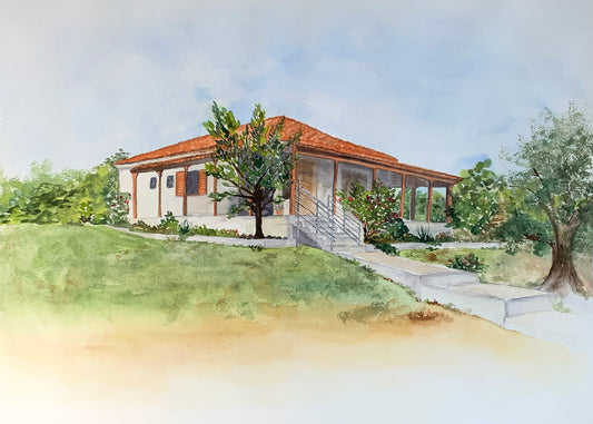 Original Hand Painted Custom Watercolor House Portrait - Housewarming / New Home Gift