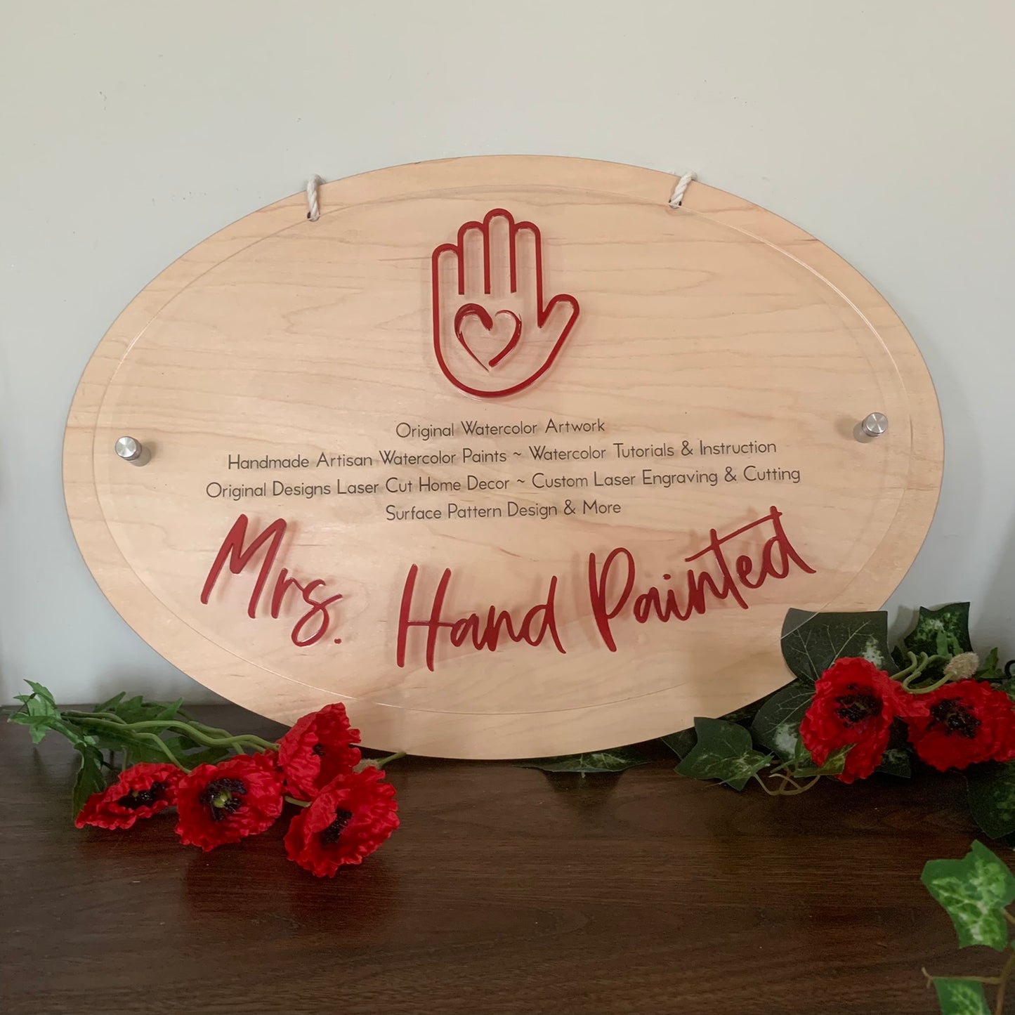 Custom Wood Layered Business Logo Sign - Laser Cut Wood