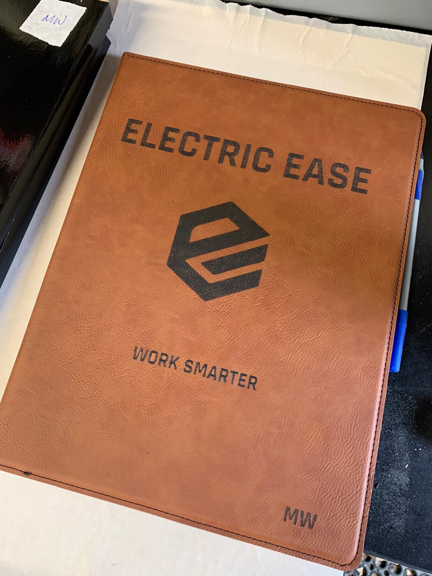Custom Listing for Matt Wilcox - Engraved Leatherette Pad-Folio