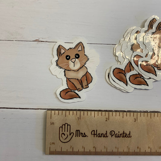 Cute Kitty Die Cut Laminated Vinyl Stickers