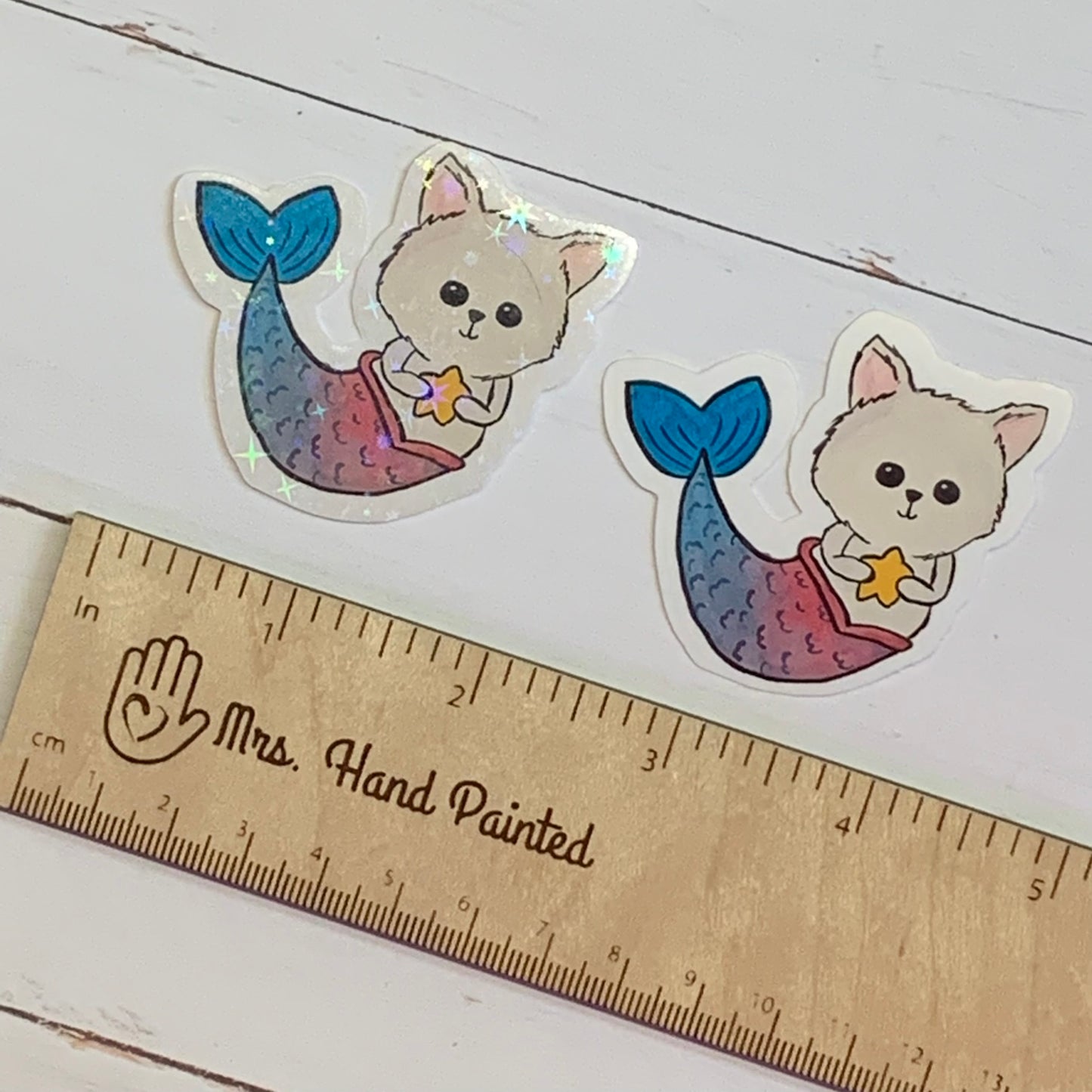 Purrmaid (Kitty Mermaid) Die Cut Laminated Vinyl Stickers