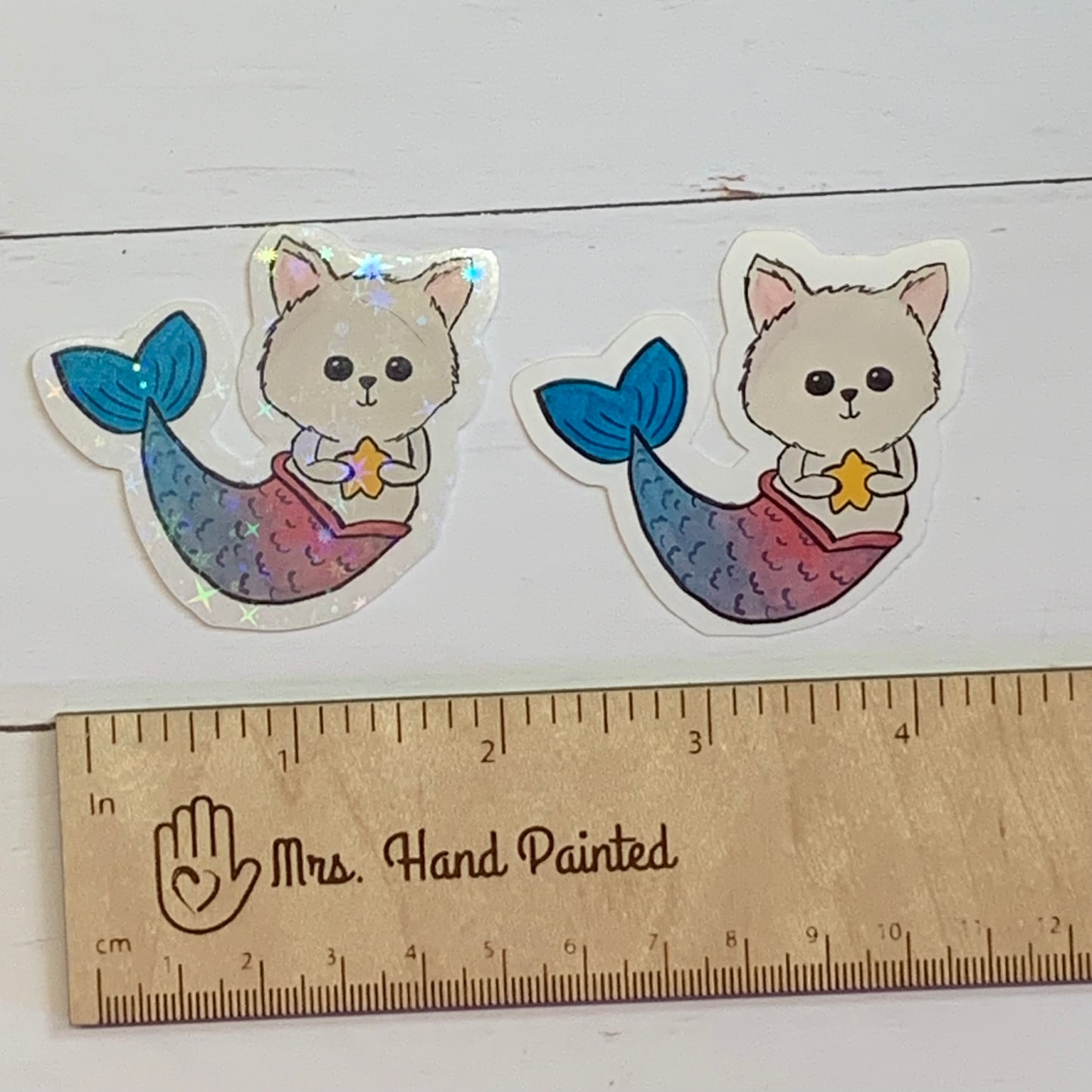 Purrmaid (Kitty Mermaid) Die Cut Laminated Vinyl Stickers