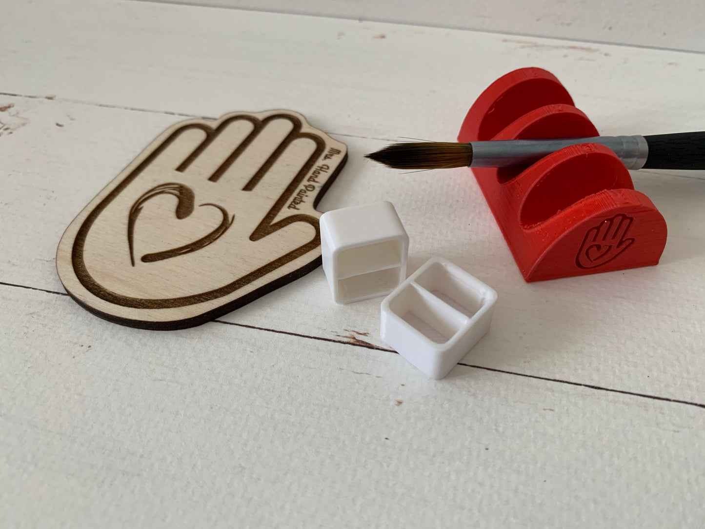 PLA Bioplastic 3D Printed Watercolor Pans - White Matte Full, Half, Quarter, Mini and Sample Sizes - Small or Bulk Quantities