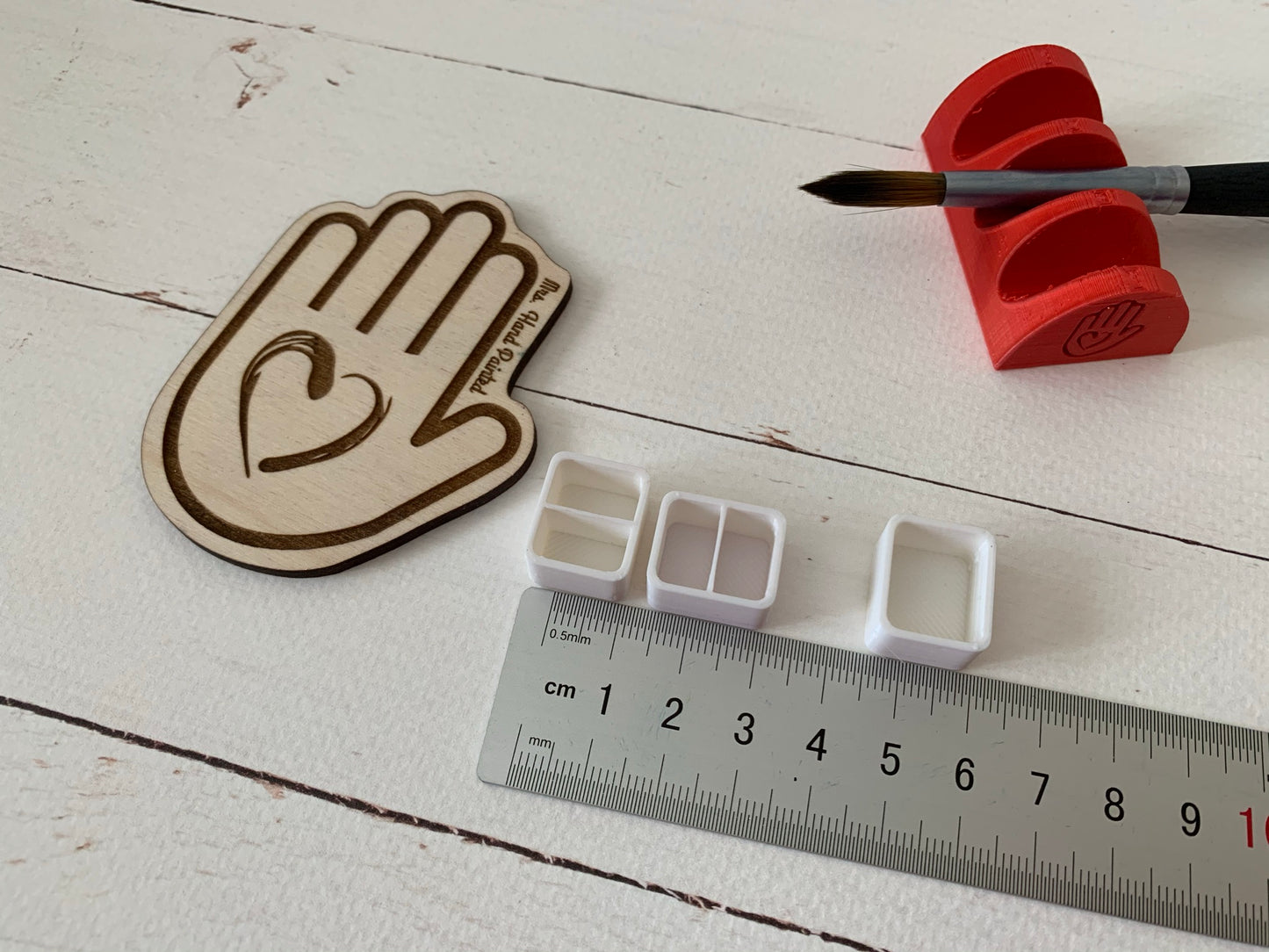 PLA Bioplastic 3D Printed Watercolor Pans - White Matte Full, Half, Quarter, Mini and Sample Sizes - Small or Bulk Quantities