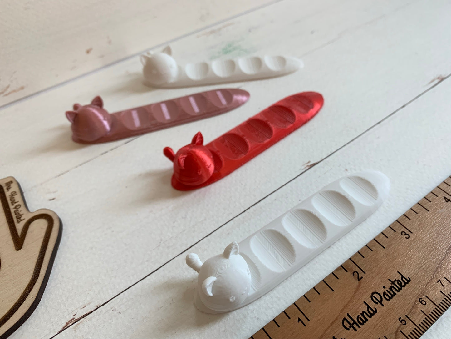 Cute Kitty Paint Brush Rest - 3D Printed Custom Color Choices