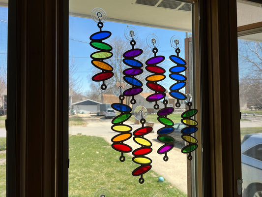 Retro Oval Doodle Sun Catcher