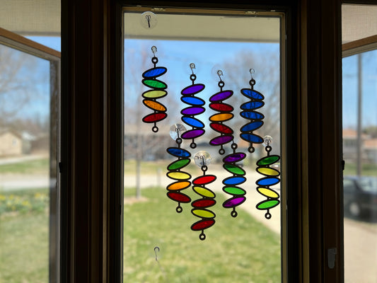 Retro Oval Doodle Sun Catcher