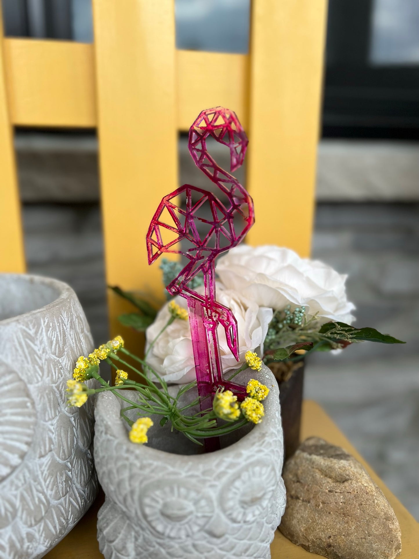 Flamingo Acrylic Garden Stake