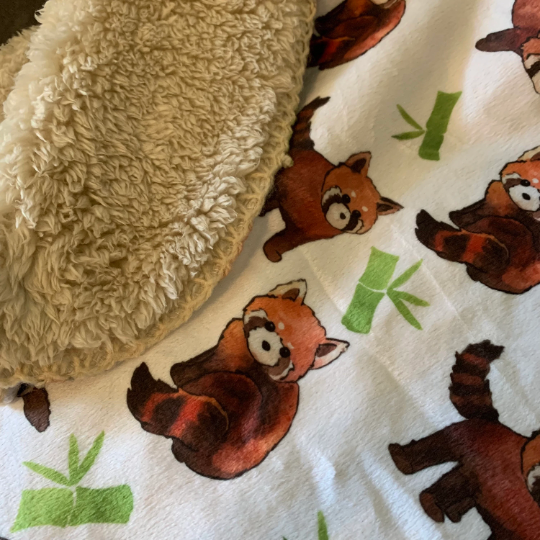 Red Panda Pattern - Sherpa Blankets (Infant Sizes) Baby Blanket Nursery Shower Gift