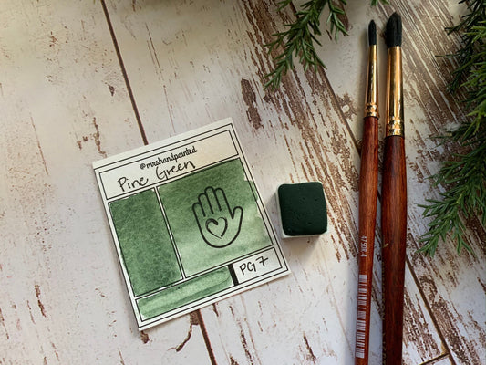 Handmade Watercolor Paints - PINE GREEN
