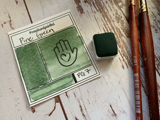 Handmade Watercolor Paints - PINE GREEN