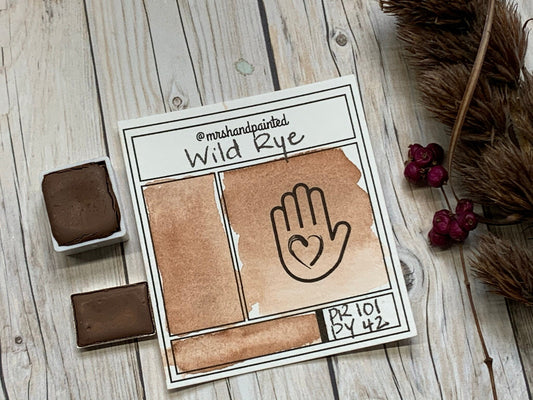Handmade Watercolor Paints - WILD RYE - Artisan Paint Palette, Half Pans Matte Watercolor